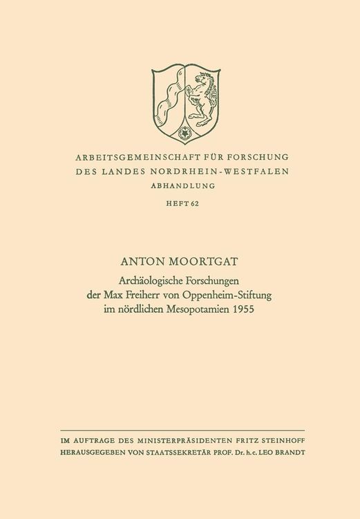 Bild vom Artikel Archäologische Forschungen der Max Freiherr von Oppenheim-Stiftung im nördlichen Mesopotamien 1955 vom Autor Anton Moortgat