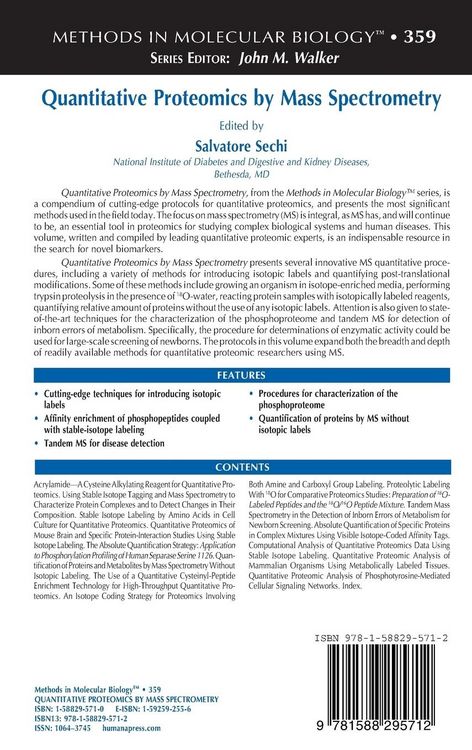 Produktbild: Quantitative Proteomics by Mass Spectrometry