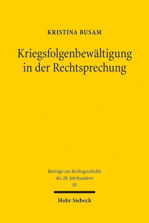 Produktbild: Kriegsfolgenbew&auml;ltigung in der Rechtsprechung