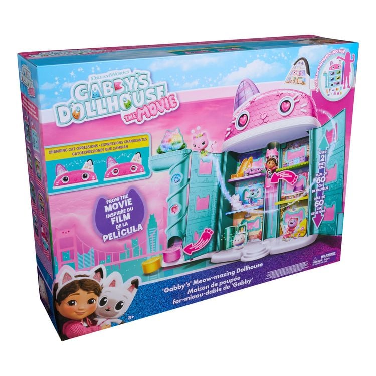 Produktbild: Gabby&rsquo;s Dollhouse: Der Film &ndash; Puppenhaus zum Kinofilm, &uuml;ber 60 cm gro&szlig;, mit Gabby-Figur & Dollhouse Zubeh&ouml;r, f&uuml;r Kinder ab 3 Jahren