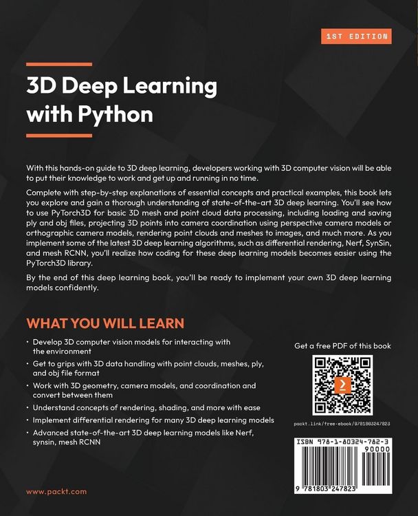 Produktbild: 3D Deep Learning with Python