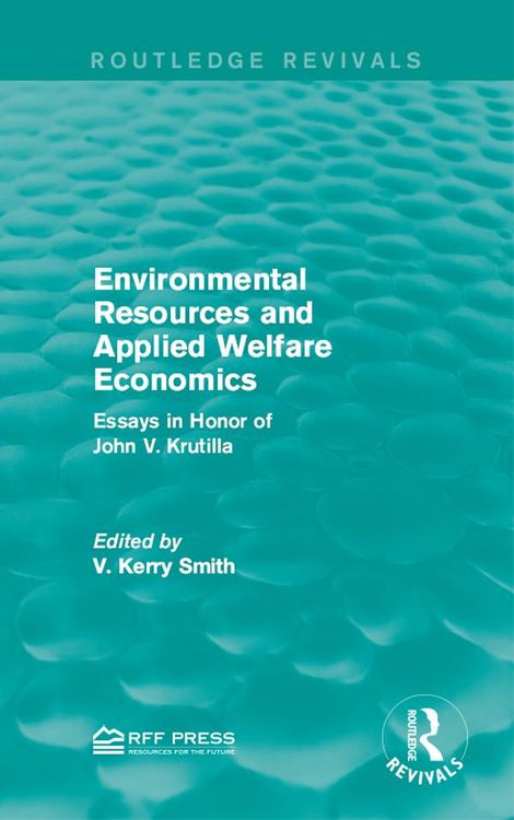 Produktbild: Environmental Resources and Applied Welfare Economics