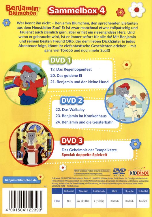 Produktbild: Benjamin Bl&uuml;mchen - Box 4 [3 DVDs]