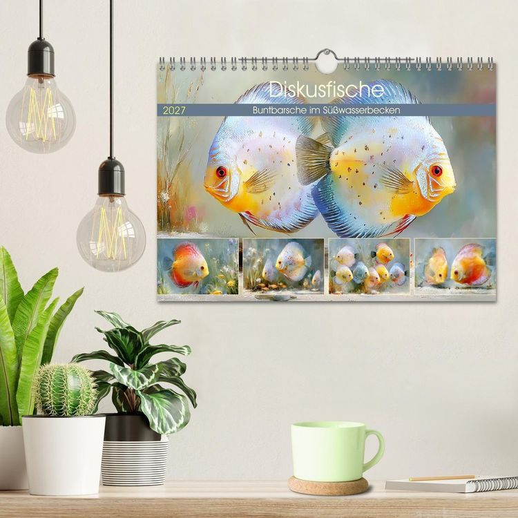 Produktbild: Diskusfische. Buntbarsche im S&uuml;&szlig;wasserbecken (Wandkalender 2027 DIN A4 quer), CALVENDO Monatskalender