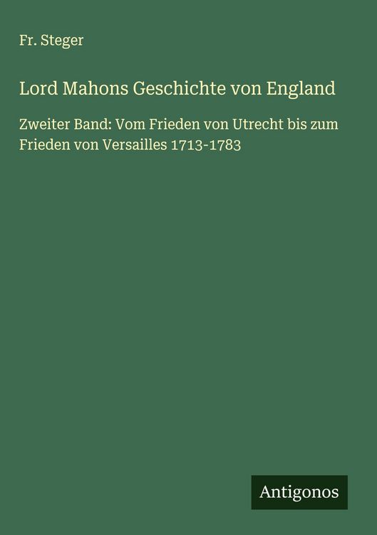 Produktbild: Lord Mahons Geschichte von England