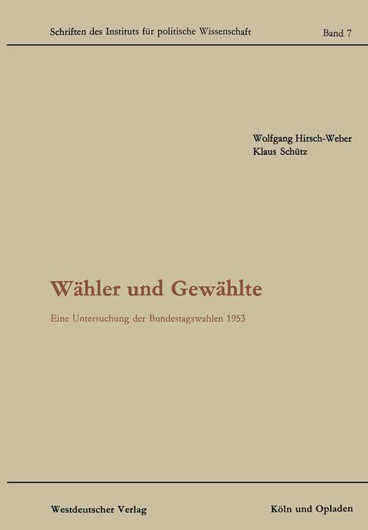 Produktbild: W&auml;hler und Gew&auml;hlte