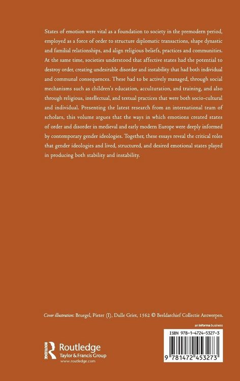 Produktbild: Gender and Emotions in Medieval and Early Modern Europe