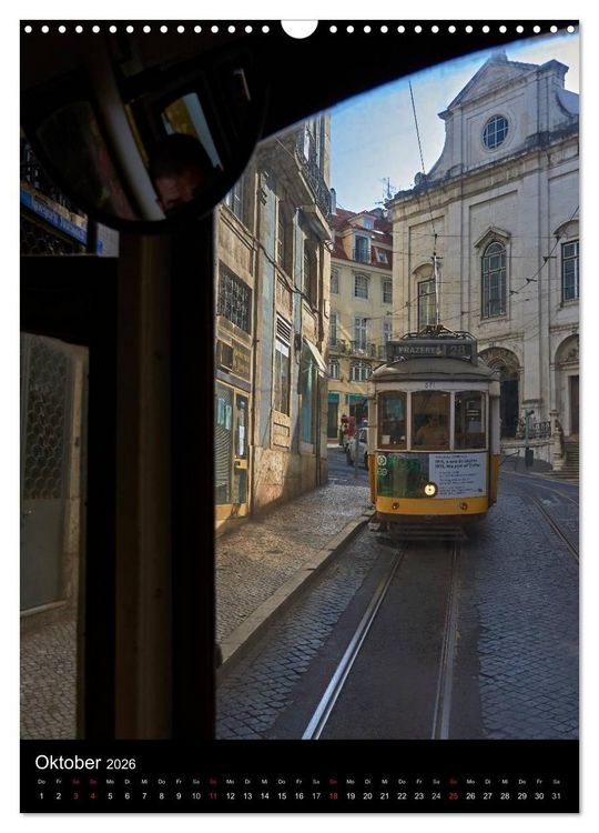 Produktbild: Lissabons Stra&szlig;enbahnen (Wandkalender 2026 DIN A3 hoch), CALVENDO Monatskalender