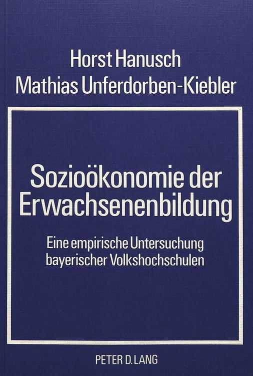 Produktbild: Sozio&ouml;konomie der Erwachsenenbildung