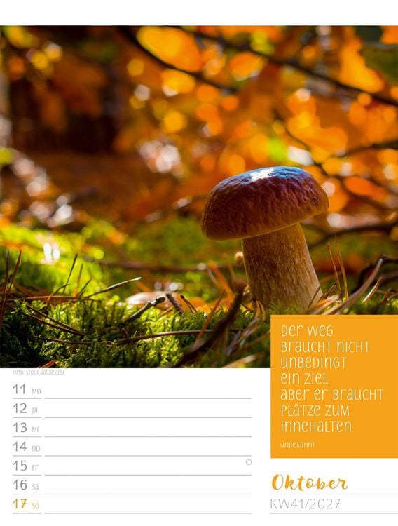 Produktbild: Augenblicke der Achtsamkeit Wochenplaner Kalender 2027