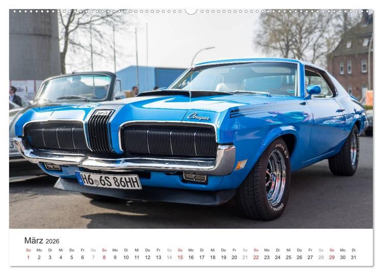 Produktbild: Amerikanische Oldtimer - Vintage US Cars auf Hamburgs Stra&szlig;en (Wandkalender 2026 DIN A2 quer), CALVENDO Monatskalender