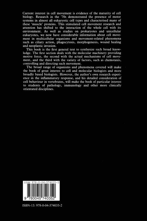 Produktbild: Cell Movement and Cell Behaviour