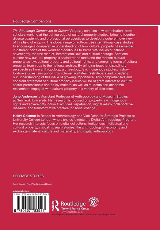 Produktbild: The Routledge Companion to Cultural Property