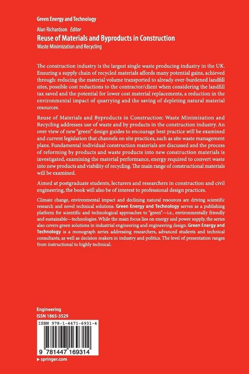 Produktbild: Reuse of Materials and Byproducts in Construction