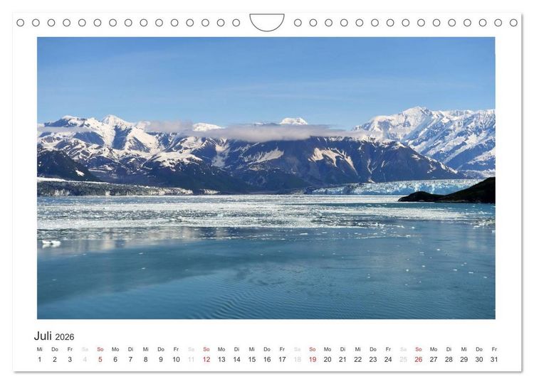 Produktbild: ALASKA Gletscher EIS (Wandkalender 2026 DIN A4 quer), CALVENDO Monatskalender