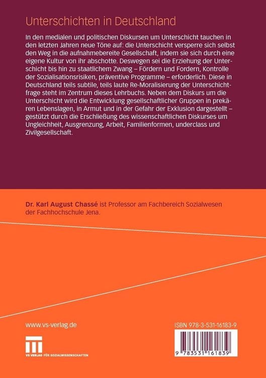 Produktbild: Unterschichten in Deutschland