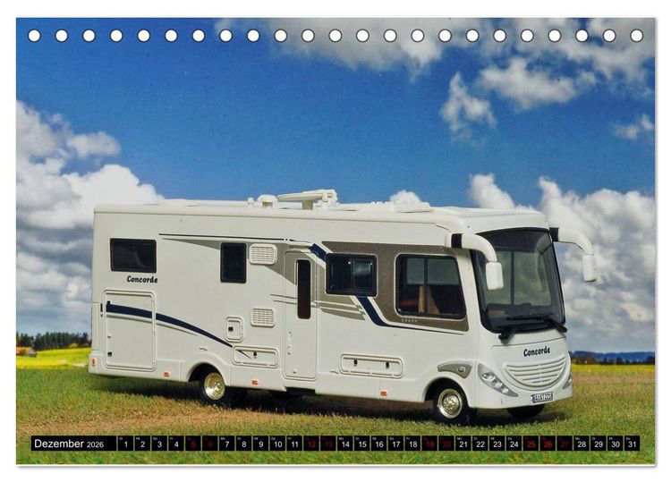 Produktbild: Miniaturwelten des Campings (Tischkalender 2026 DIN A5 quer), CALVENDO Monatskalender