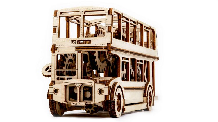 Produktbild: Tiny Adventures - London Bus, Funktionsmodell aus Holz zum Zusammenbauen