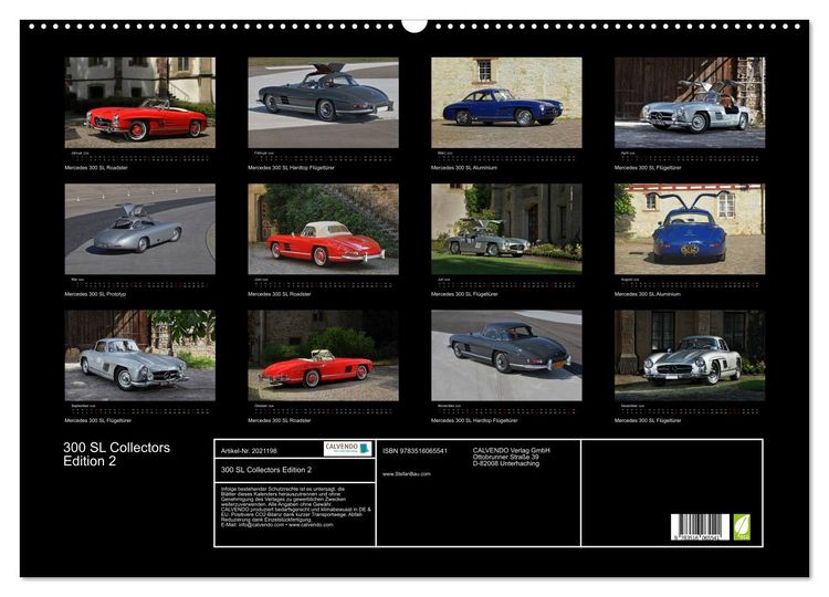 Produktbild: 300 SL Collectors Edition 2 (Wandkalender 2026 DIN A2 quer), CALVENDO Monatskalender