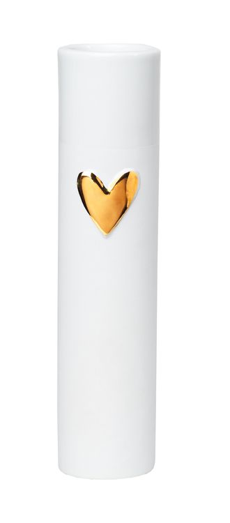 LIVING Vase Herz gold