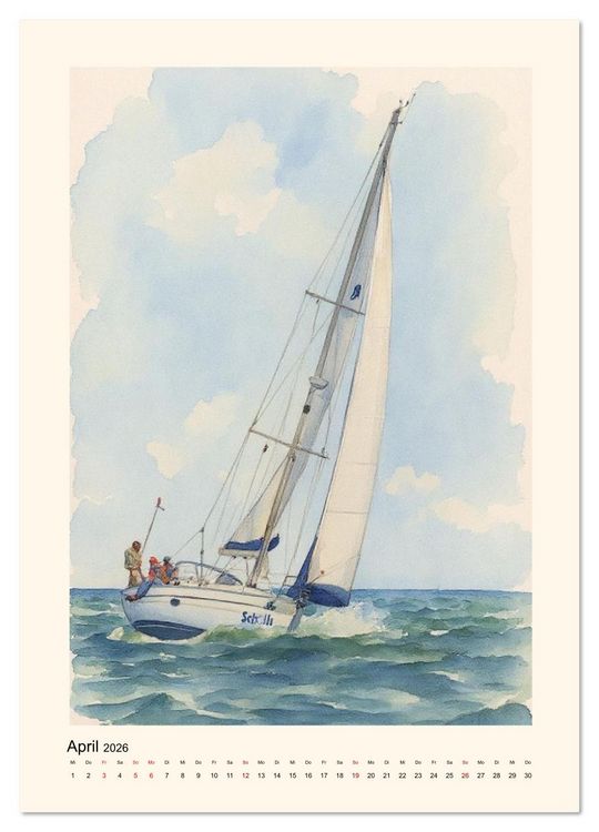 Produktbild: Unter Segeln &uuml;ber's Ijsselmeer (Wandkalender 2026 DIN A3 hoch), CALVENDO Monatskalender