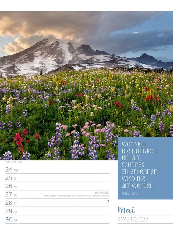 Produktbild: Augenblicke der Achtsamkeit Wochenplaner Kalender 2027