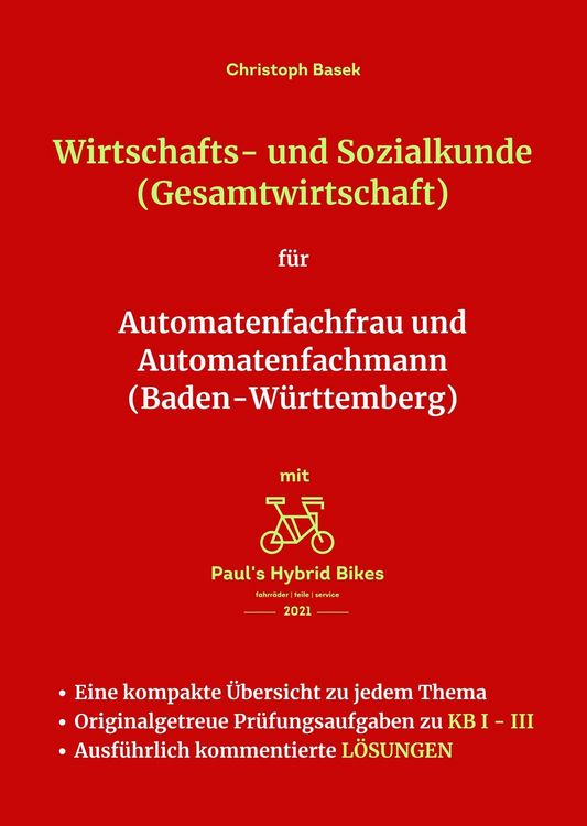 Produktbild: Wirtschafts- und Sozialkunde (Gesamtwirtschaft) f&uuml;r Automatenfachfrau und Automatenfachmann (Baden-W&uuml;rttemberg)