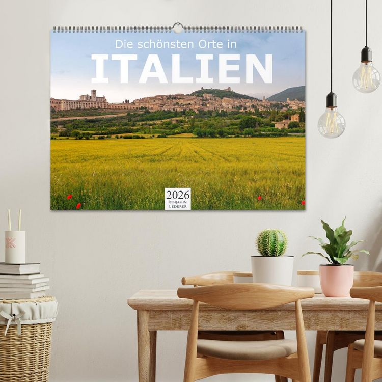 Produktbild: Die sch&ouml;nsten Orte in Italien. (Wandkalender 2026 DIN A2 quer), CALVENDO Monatskalender