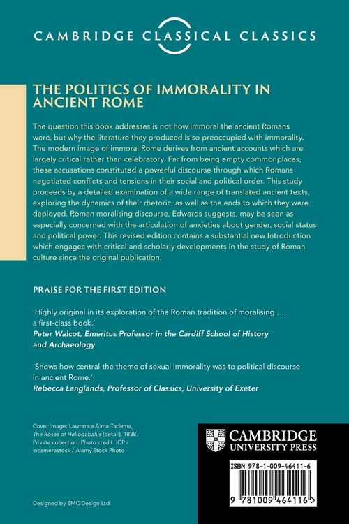 Produktbild: The Politics of Immorality in Ancient Rome