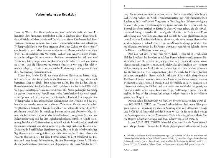 Produktbild: Zeitschrift f&uuml;r kritische Theorie / Heft 60/61 (2025)