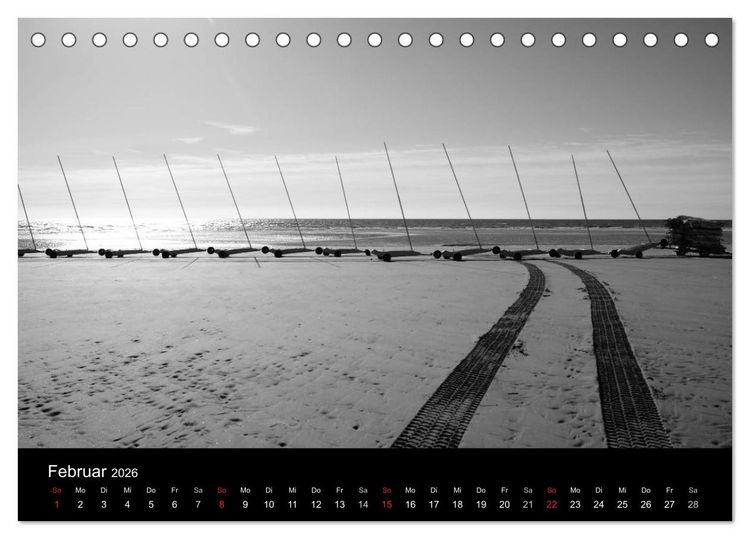 Produktbild: BLACK 'N WHITE (Tischkalender 2026 DIN A5 quer), CALVENDO Monatskalender
