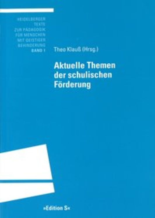 Produktbild: Aktuelle Themen der schulischen F&ouml;rderung