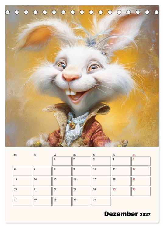 Produktbild: Wundersame Seelen. Kaninchen zwischen Fantasie, Humor und feiner Poesie (Tischkalender 2027 DIN A5 hoch), CALVENDO Monatskalender