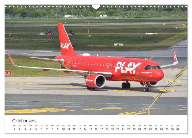 Produktbild: Flugzeugimpressionen auf dem Flughafen (Wandkalender 2026 DIN A3 quer), CALVENDO Monatskalender