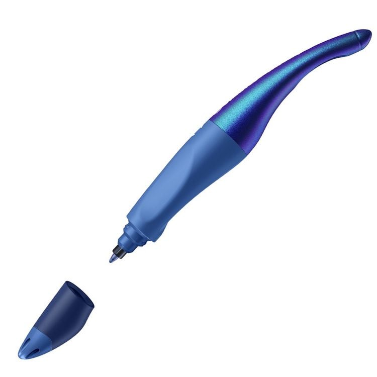 Produktbild: STABILO Tintenroller Rechtsh&auml;nder - EASYoriginal Holograph blau - Einzelstift - Schreibfarbe blau (l&ouml;schbar) inkl.