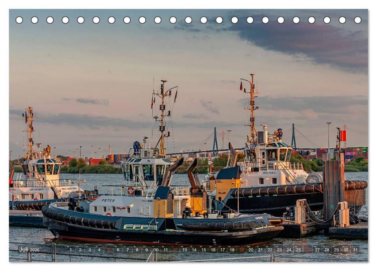 Produktbild: Hamburg Hafen (Tischkalender 2026 DIN A5 quer), CALVENDO Monatskalender