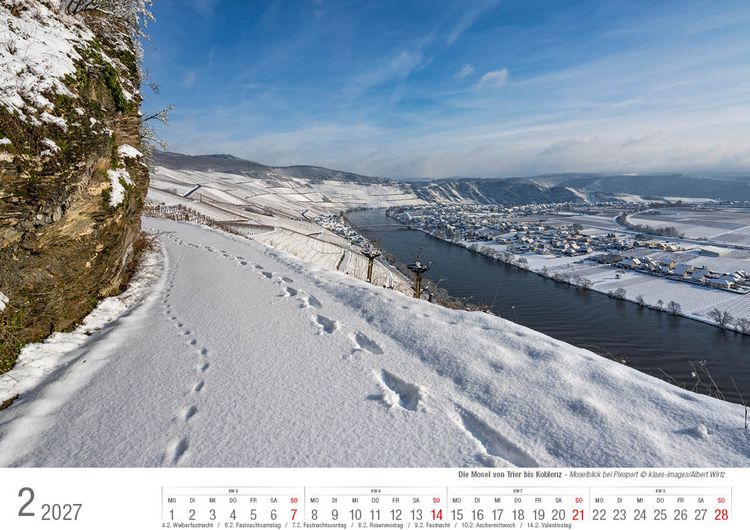 Produktbild: Mosel von Trier bis Koblenz 2027 Bildkalender A4 quer, spiralgebunden