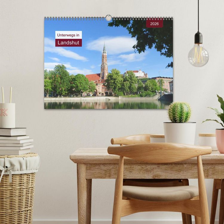 Produktbild: Unterwegs in Landshut (Wandkalender 2026 DIN A3 quer), CALVENDO Monatskalender