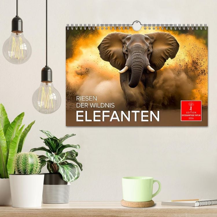 Produktbild: Elefanten - Riesen der Wildnis (Wandkalender 2026 DIN A4 quer), CALVENDO Monatskalender