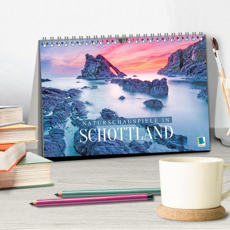 Produktbild: Naturschauspiele in Schottland (Tischkalender 2026 DIN A5 quer), CALVENDO Monatskalender