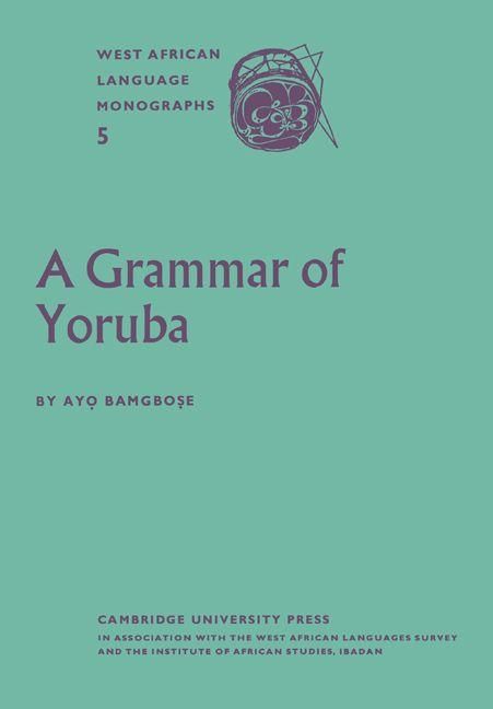 Produktbild: A Grammar of Yoruba