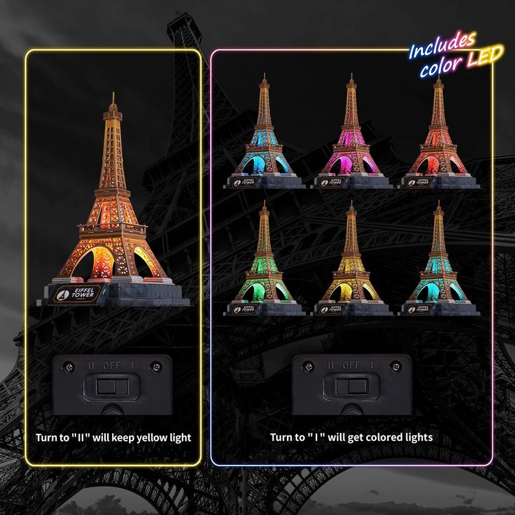 Produktbild: CUBICFUN - 3D Puzzle Eiffelturm LED 51 Teile