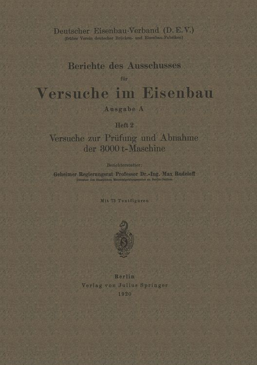 Produktbild: Berichte des Ausschusses f&uuml;r Versuche im Eisenbau