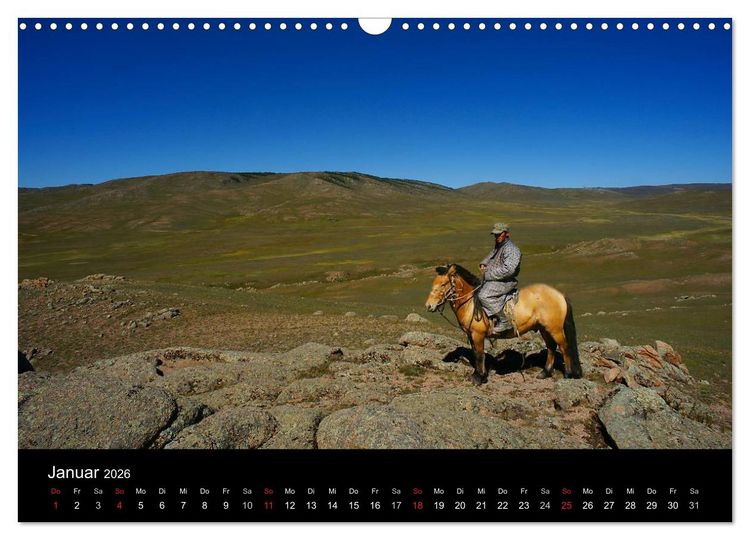 Produktbild: Einsame Mongolei (Wandkalender 2026 DIN A3 quer), CALVENDO Monatskalender