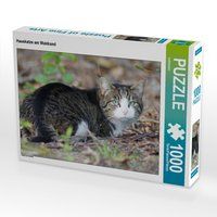 Produktbild: CALVENDO Puzzle Hauskatze am Waldrand 1000 Teile Lege-Gr&ouml;&szlig;e 64 x 48 cm Foto-Puzzle Bild von kattobello