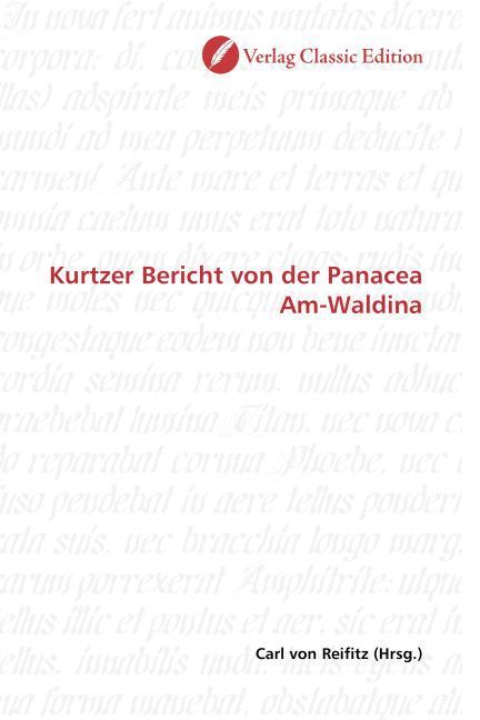 Produktbild: Kurtzer Bericht von der Panacea Am-Waldina