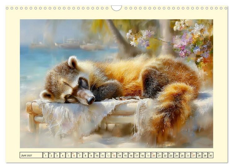 Produktbild: Nasenb&auml;ren. Neugierig zwischen &Auml;sten und Strand (Wandkalender 2027 DIN A3 quer), CALVENDO Monatskalender