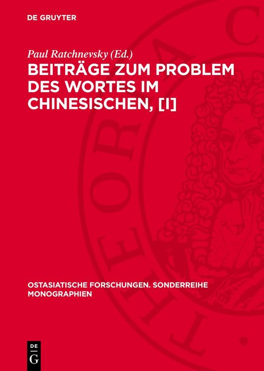 Produktbild: Beitr&auml;ge zum Problem des Wortes im Chinesischen, [I]