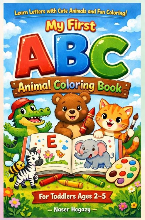 Produktbild: The Ultimate ABC Animal Coloring Book for Toddlers Ages 2&ndash;5: Learn Letters, Color, and Have Fun!