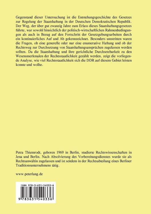 Produktbild: Die Entstehung des Staatshaftungsgesetzes der DDR